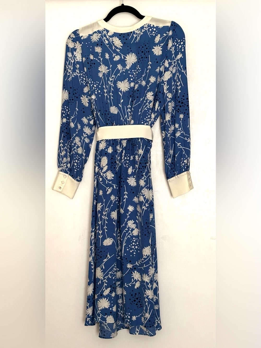 Talbots Belted Fit & Flare Shirtdress Dancing Flowers Size LP Petite - Picture 3 of 5